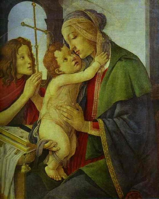 Sandro Botticelli Virgin and Child with the Infant St. John. After Sweden oil painting art